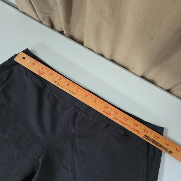 Eileen Fisher Pants Womens M Black Crepe Slim Ankle Minimalist Comfort Wear - Picture 7 of 13